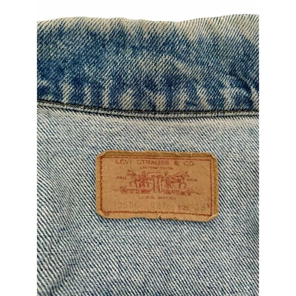 Levi Vintage Jean Jacket With Custom  Painting By Artist Levi Japhet Women’s SM - Picture 7 of 7